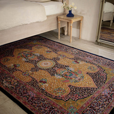 バンブーシルク絨毯　ラグ　132×200cm