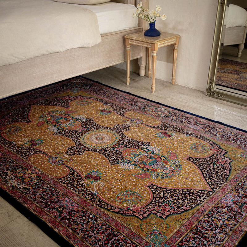 バンブーシルク絨毯　ラグ　132×200cm