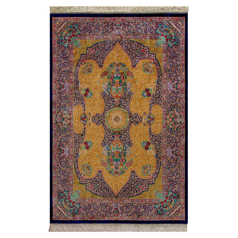 バンブーシルク絨毯　ラグ　132×200cm