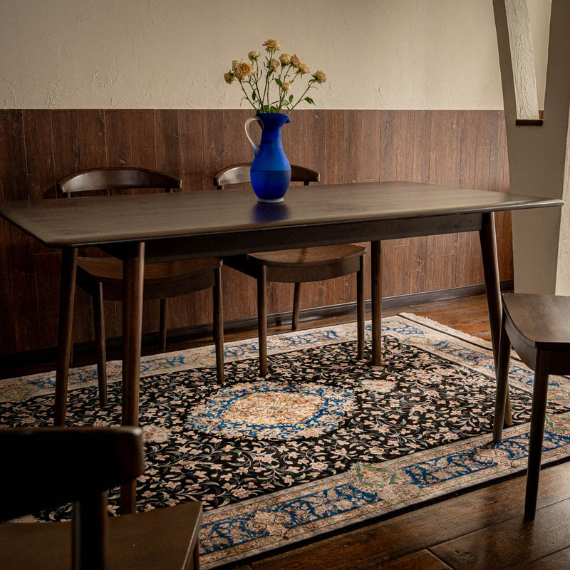 DO-30　ペルシャ絨毯（機械&手織り） バンブーシルク 約150×200cm ラグサイズ