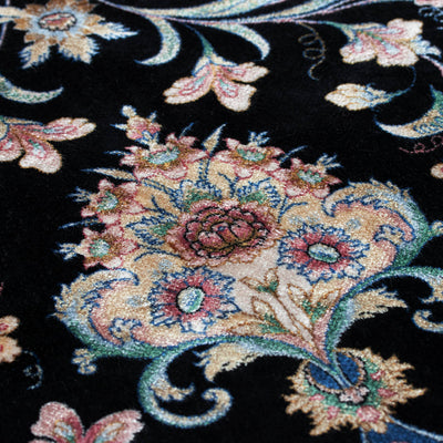 DO-30　ペルシャ絨毯（機械&手織り） バンブーシルク 約150×200cm ラグサイズ