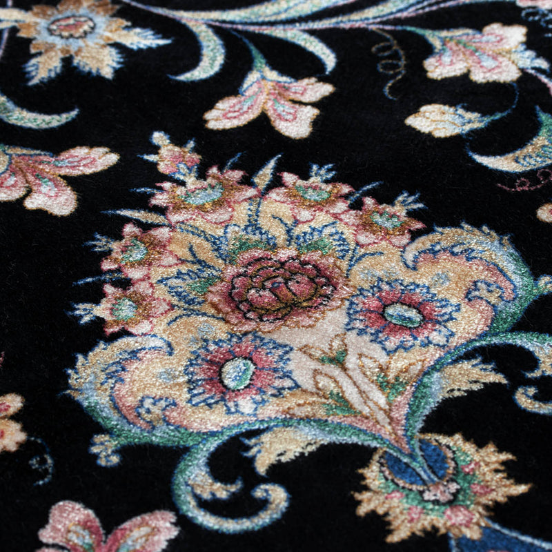 DO-30　ペルシャ絨毯（機械&手織り） バンブーシルク 約150×200cm ラグサイズ