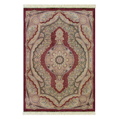 No3009　ペルシャ絨毯（機械織り） バンブーシルク 約150×200cm ラグサイズ