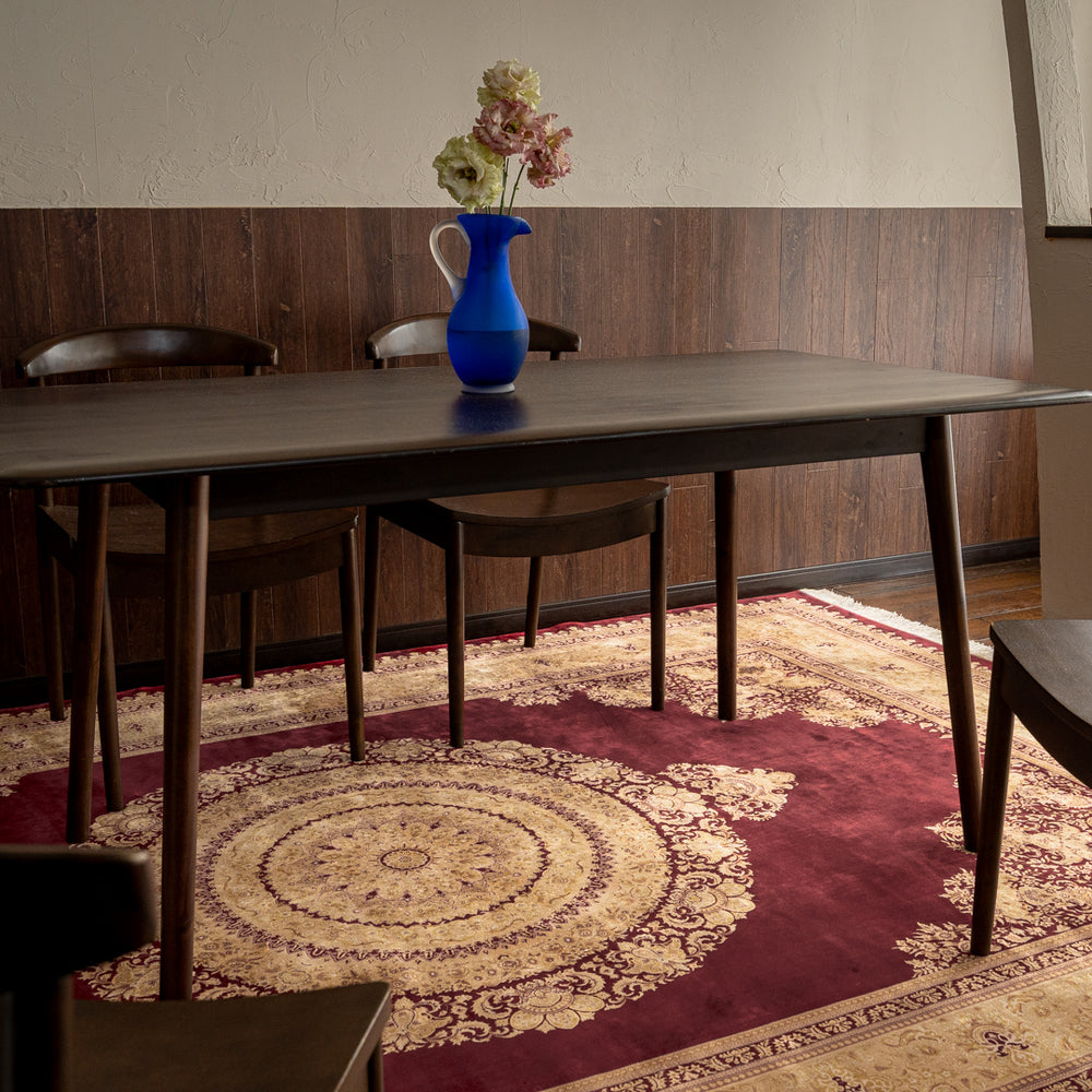 バンブーシルク絨毯　ワインレッド色　200×300cm バンブーシルク リビング・ラグサイズ (200×300cm) – Persiadirect