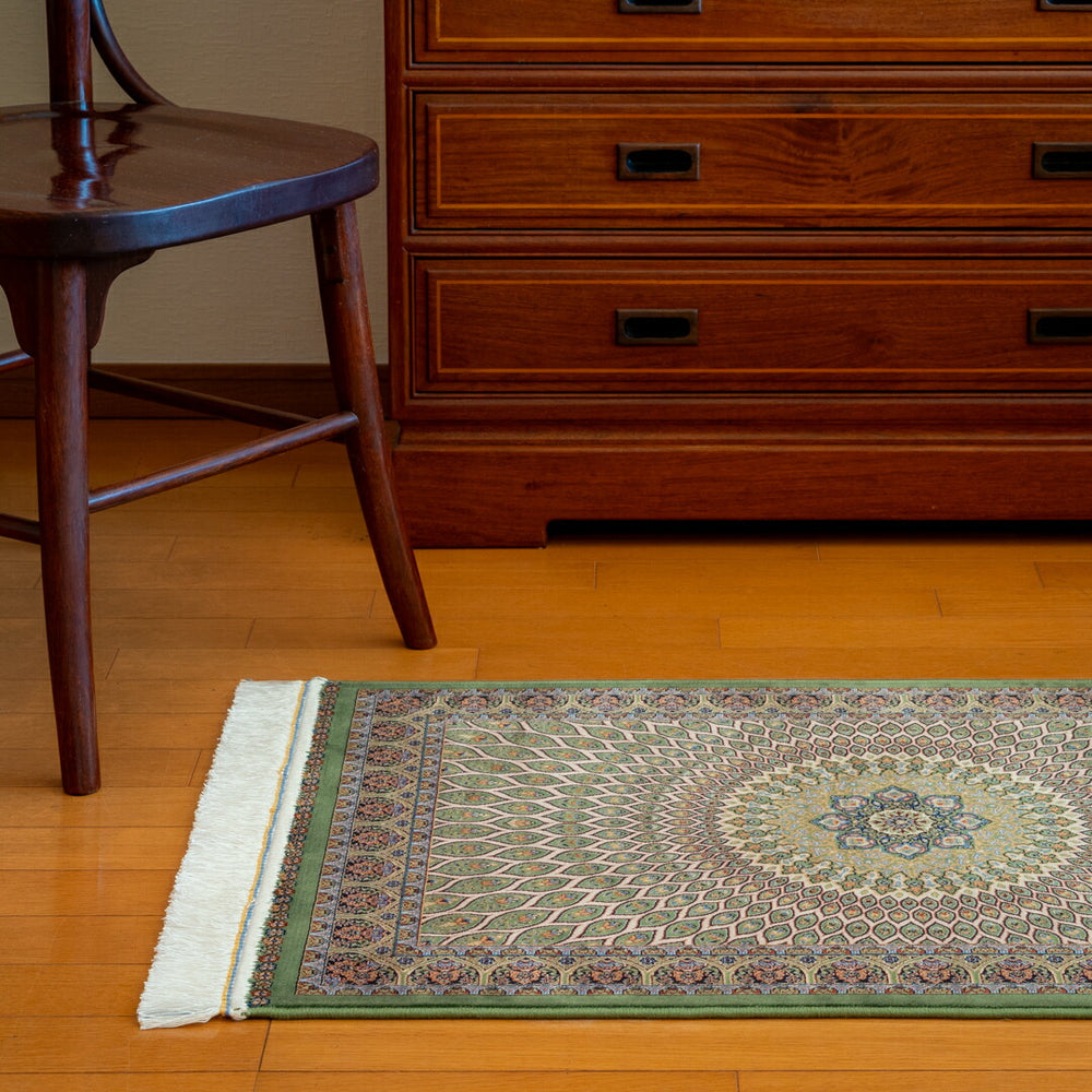 バンブーシルク絨毯　ブラック色　194×300cm 楽天市場】【直輸入】送料無料 トルコ絨毯 バンブーシルク 玄関