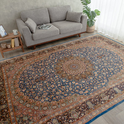 ペルシャ手織り絨毯　シルク　ラグ　クム　190×300cm
