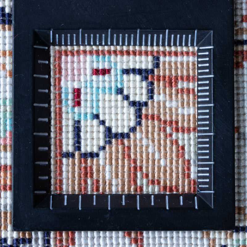 ペルシャ手織り絨毯　シルク　ラグ　クム　200×296cm