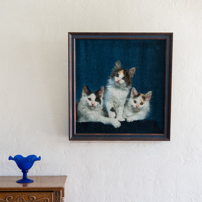 ペルシャ手織り絨毯　ウール＆シルク　ピクチャー　タブリーズ　額縁53×56cm