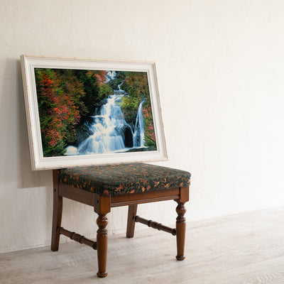 ペルシャ手織り絨毯　ウール＆シルク　ピクチャー　タブリーズ　額縁52×73cm
