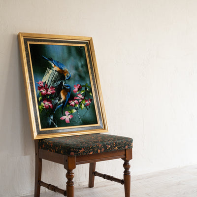ペルシャ手織り絨毯　ウール＆シルク　ピクチャー　タブリーズ　額縁56×70cm