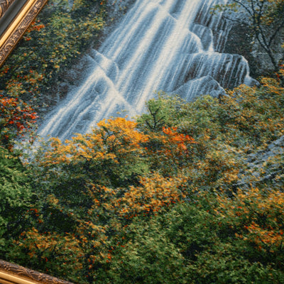 ペルシャ手織り絨毯　ウール＆シルク　ピクチャー　タブリーズ　額縁58×83cm
