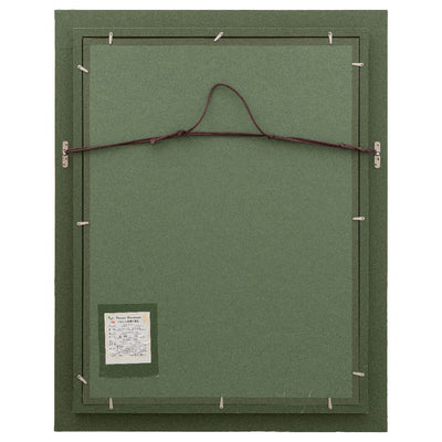 ペルシャ手織り絨毯　ウール＆シルク　ピクチャー　タブリーズ　額縁60×75cm