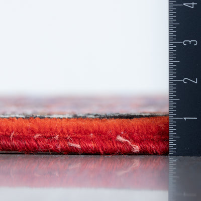 ペルシャ手織り絨毯　ウール　玄関マット　ビージャール　47×57cm