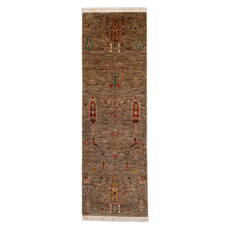 アフガン手織り絨毯　ウール　ランナー　ソルタンアバード　83×256cm