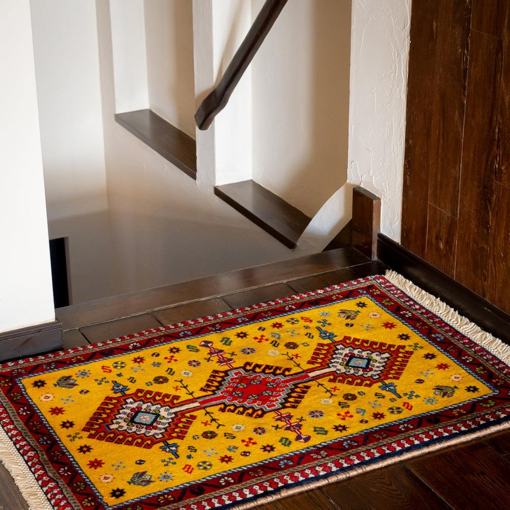 ペルシャ絨毯（手織り） 玄関マットMサイズ (約60×90cm) – Persiadirect