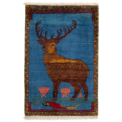 ペルシャ手織り絨毯　ウール　玄関マット　シーラーズ　66×98cm