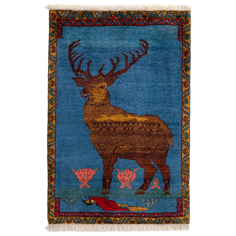ペルシャ手織り絨毯　ウール　玄関マット　シーラーズ　66×98cm