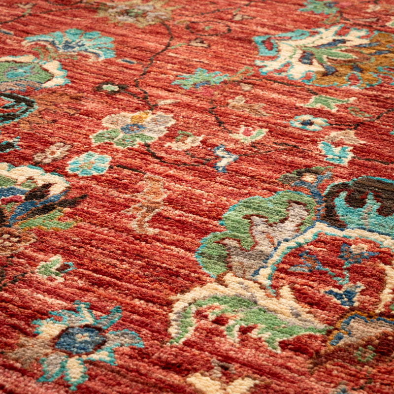 アフガン手織り絨毯　ウール　ラグ　ソルタンアバード　124×195cm