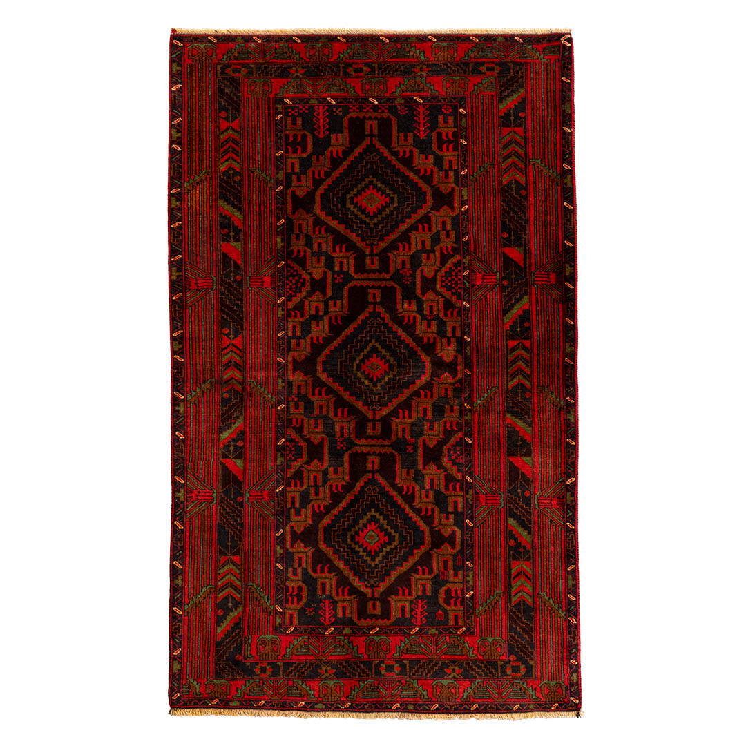 ペルシャ絨毯 coz215 手織り 未使用品　在庫一掃セール バルーチ ペルシャ手織り絨毯 ウール 玄関マット バルーチ 68×82cm