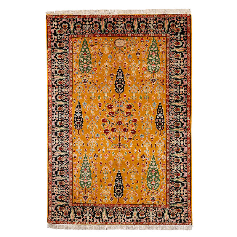 ペルシャ手織り絨毯　ウール　ラグ　シーラーズ　150×212cm