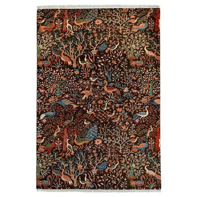 アフガン手織り絨毯　ウール　ラグ　ソルタンアバード　204×295cm