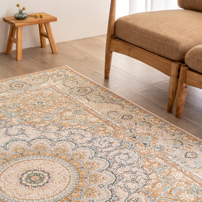 タラネ柄　ネスカフェ色　ペルシャ絨毯（機械織）　ラグサイズ　150×200cm