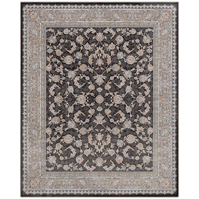 バーラン柄　ダークグレー色　ペルシャ絨毯（機械織）　ラグサイズ　200×250cm