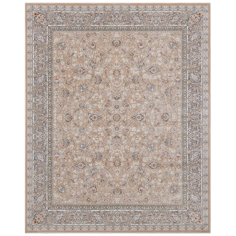 バーラン柄　アイボリー色　ペルシャ絨毯（機械織）　ラグサイズ　200×250cm