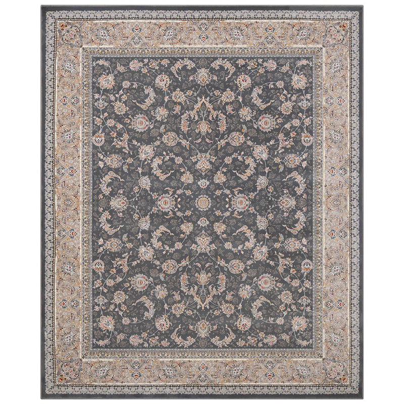 バーラン柄　シルバーグレー色　ペルシャ絨毯（機械織）　ラグサイズ　200×250cm