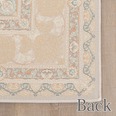 ネギン柄　カフェグレー色　ペルシャ絨毯（機械織）　ラグサイズ　200×250cm