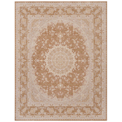 シャディ柄　ヴィンテージネスカフェ色　ペルシャ絨毯（機械織）　ラグサイズ　200×250cm