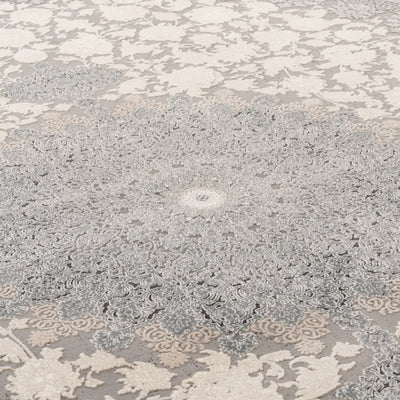 ソナ柄　ナイトグレー色　ペルシャ絨毯（機械織）　ラグサイズ　200×250cm