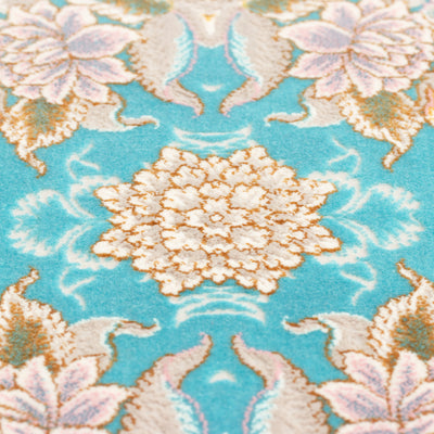 ペルシャ絨毯（機械織）　ナスタラン柄　ブルー色　75×120cm