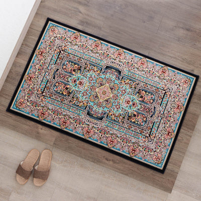 ペルシャ絨毯（機械織）　トュウバ柄　ブルー色　75×120cm