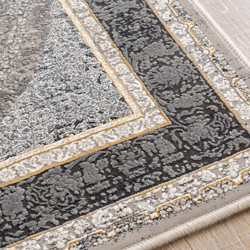 ペルシャ絨毯（機械織）　ソナ柄　ナイトグレー色　100×150cm　ラグサイズ