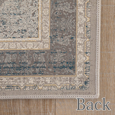ペルシャ絨毯（機械織）　ソナ柄　ナイトグレー色　100×150cm　ラグサイズ