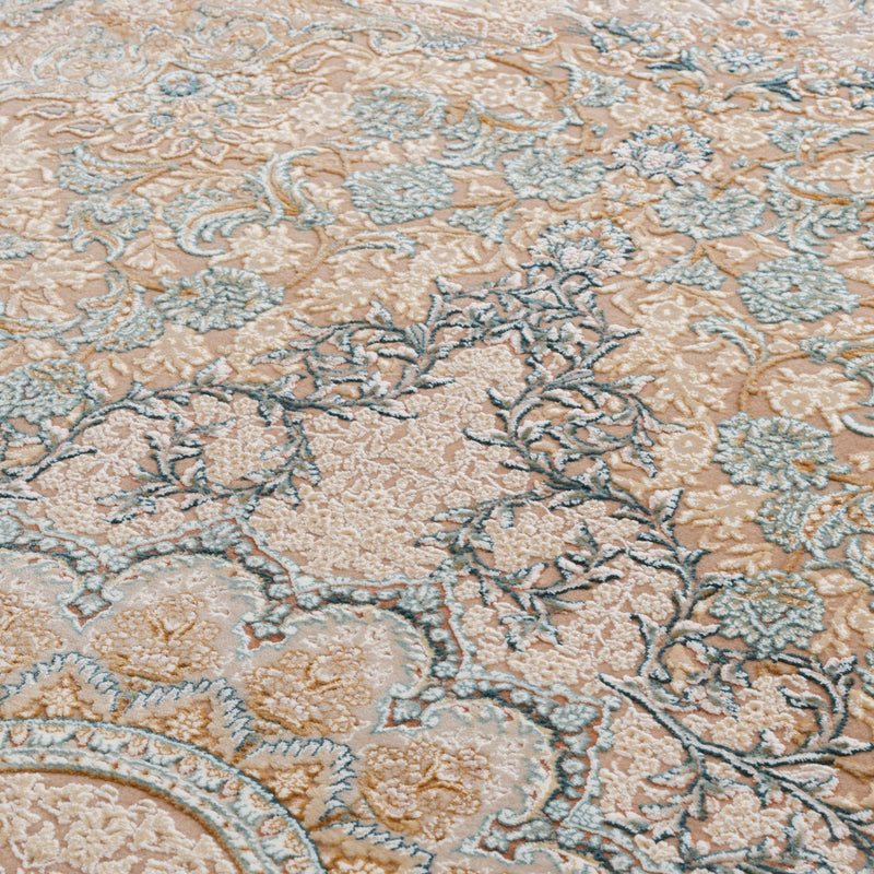 ペルシャ絨毯（機械織）　タラネ柄　ネスカフェ色　100×150cm　ラグサイズ