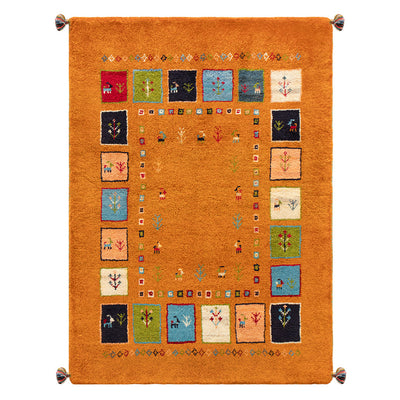 ギャッベ　ペルシャ手織り絨毯　ラグ　87×120cm