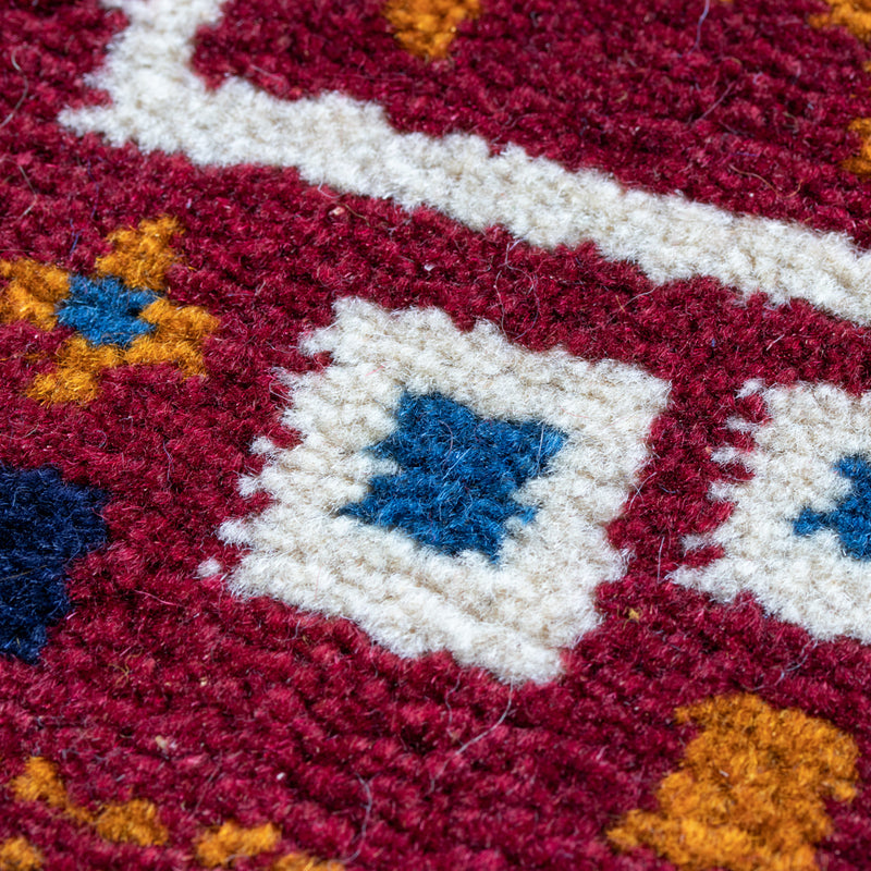 ギャッベ　ペルシャ手織り絨毯　ラグ　81×123cm