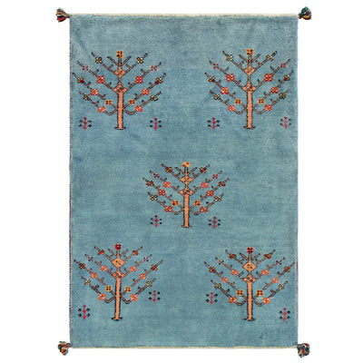 ギャッベ　ペルシャ手織り絨毯　ラグ　85×124cm