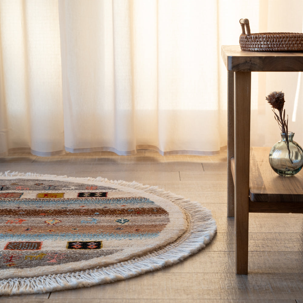 ギャッベ 丸形 直径約100cm – Persiadirect