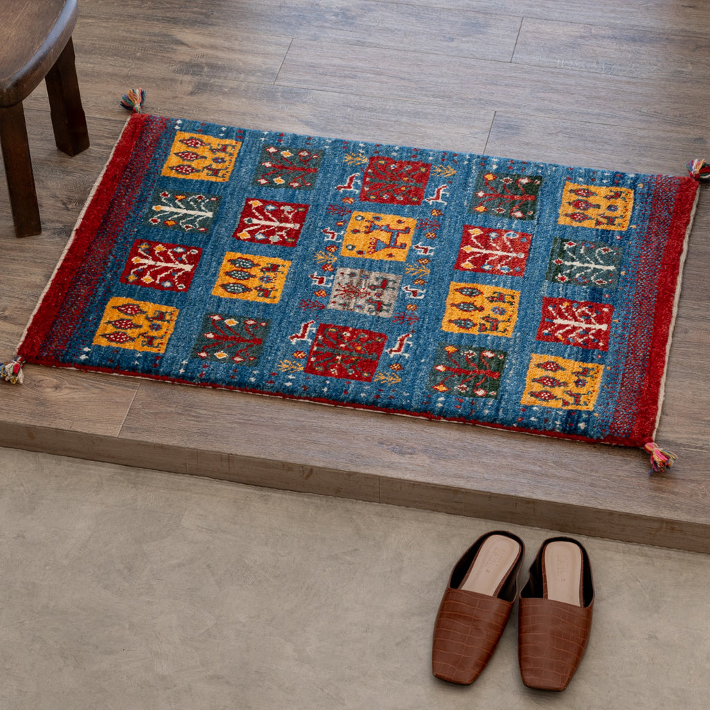 G1325 ペルシャ手織りギャッベ 玄関マット他 リーズバフト – Persiadirect