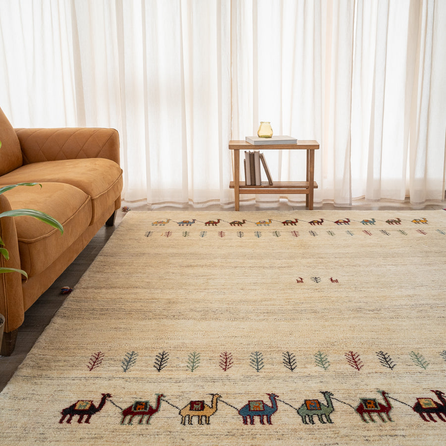 手織りペルシャ絨毯　新品　ギャッベ　210×141cm ラグ、カーペット　ギャべ 手織りペルシャ絨毯 新品 ギャッベ 210×141cm ラグ、カーペット ギャべ