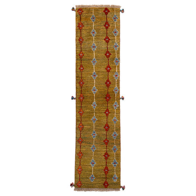 ギャッベ　ペルシャ手織り絨毯　ランナー（細長い）　50×197cm