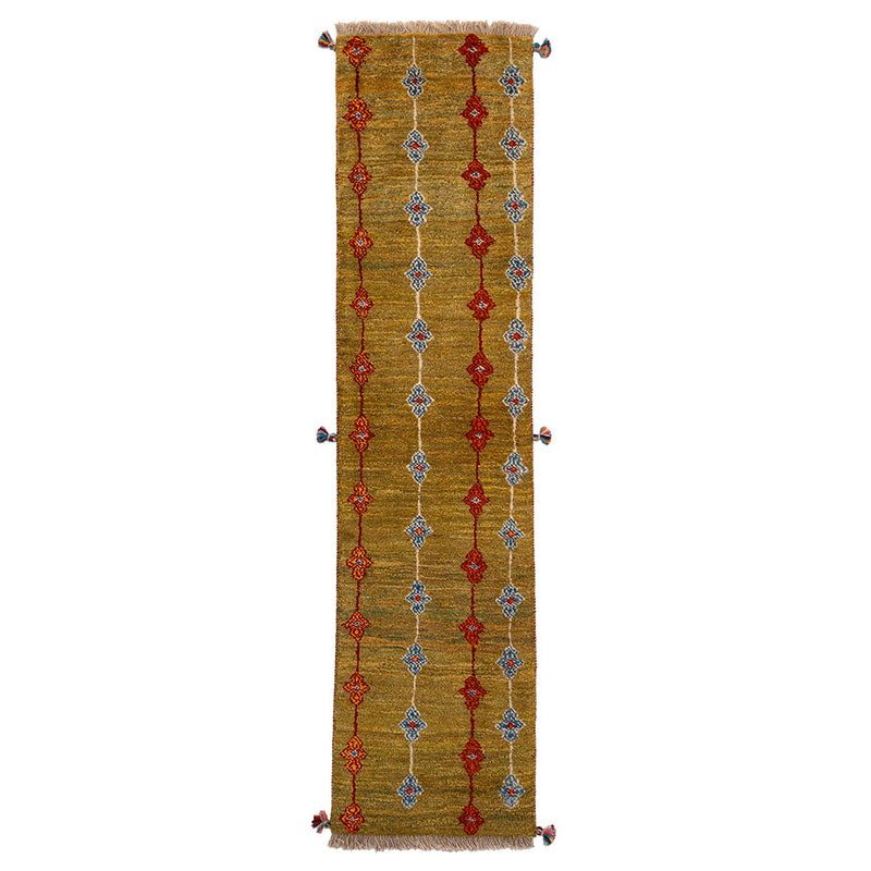 ギャッベ　ペルシャ手織り絨毯　ランナー（細長い）　50×197cm