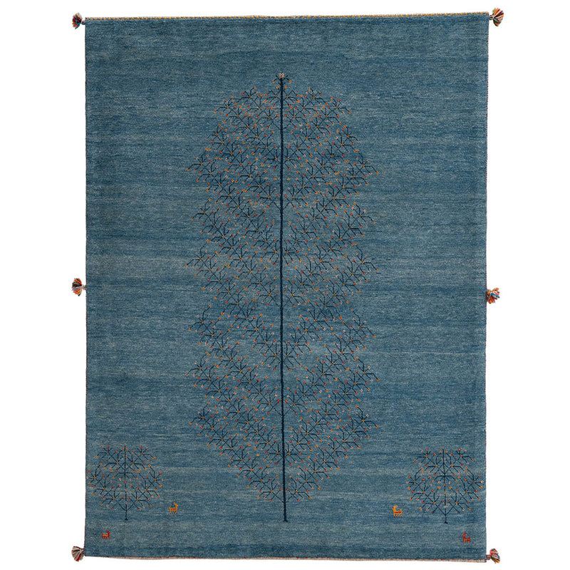ギャッベ　ペルシャ手織り絨毯　ラグ　150×204cm