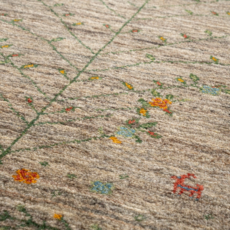 ギャッベ　ペルシャ手織り絨毯　ラグ　82×125cm