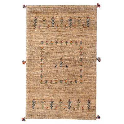 ギャッベ　ペルシャ手織り絨毯　ラグ　80×130cm