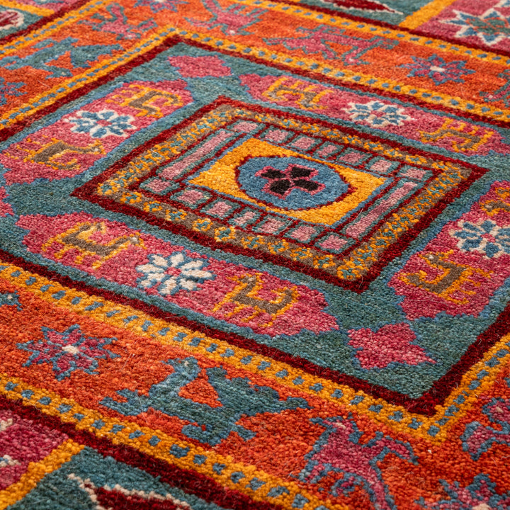 最後の一枚！高密度、立体柄！本場イラン産 絨毯！円形150cm‐200451