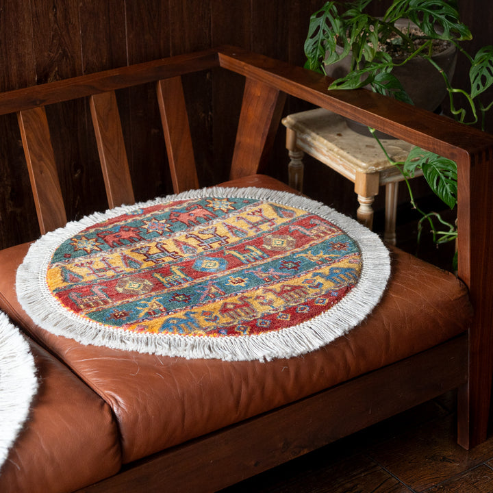 ギャッベ ペルシャ手織り絨毯 丸型 直径56cm – Persiadirect